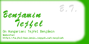 benjamin tejfel business card